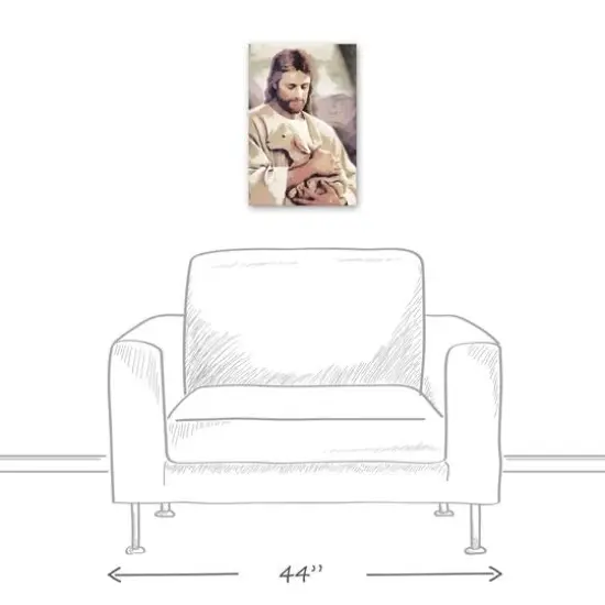 Jesus with Lamb Canvas Wall Art {6}