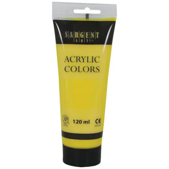 Sargent Art&reg; Acrylic Paint, 120 mL, 6ct. Primary Yellow {4}