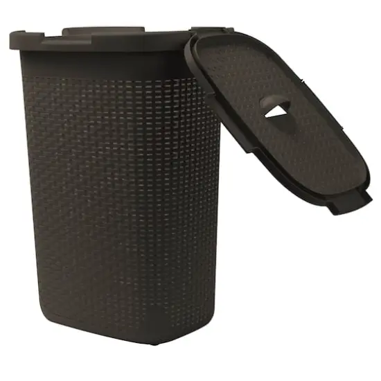 Mind Reader 60L Hamper Laundry Basket with Cutout Handles Brown {7}