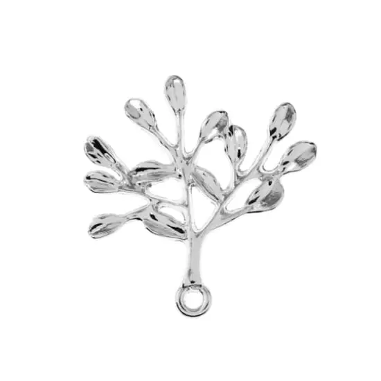 John Bead 23mm Silver Branch Beadwork Pendants, 4ct. {1}