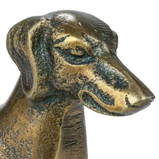 Hello Honey&reg; 6.5" Antique Brass Dachshund Cast Aluminum Tabletop D&eacute;cor {4}