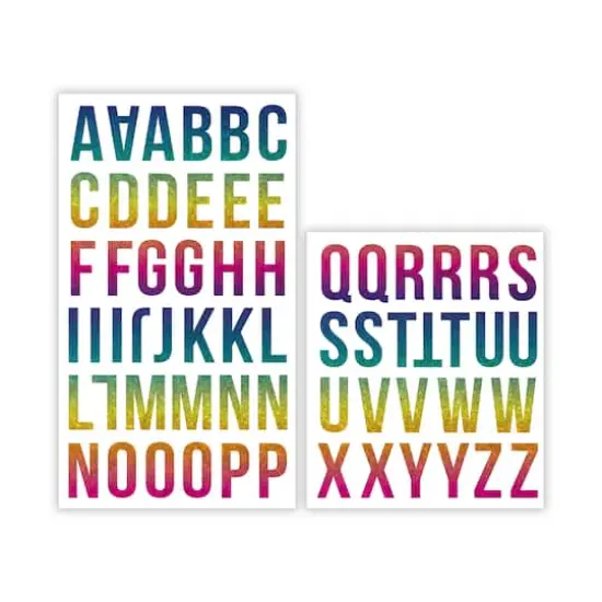 Holographic Rainbow Alphabet Iron-On Transfers by Make Market&reg; {1}