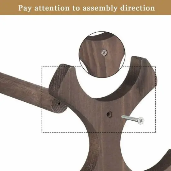 NEX&trade; 16" Countertop 6-Bottle Wood Wine Rack Brown {5}