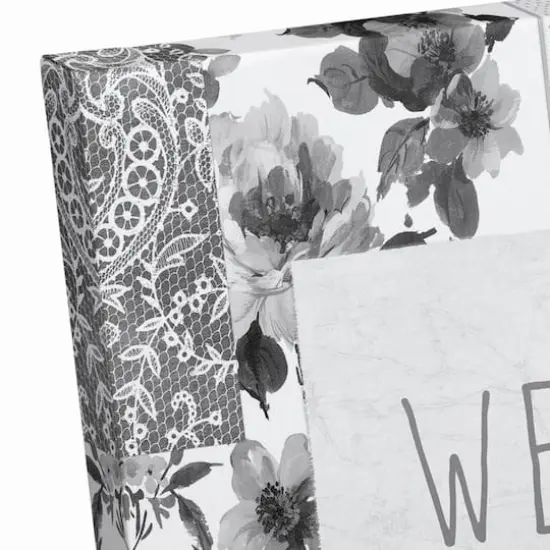 Spring Floral Patchwork 1 11" x 14" Canvas Wall Art {4}