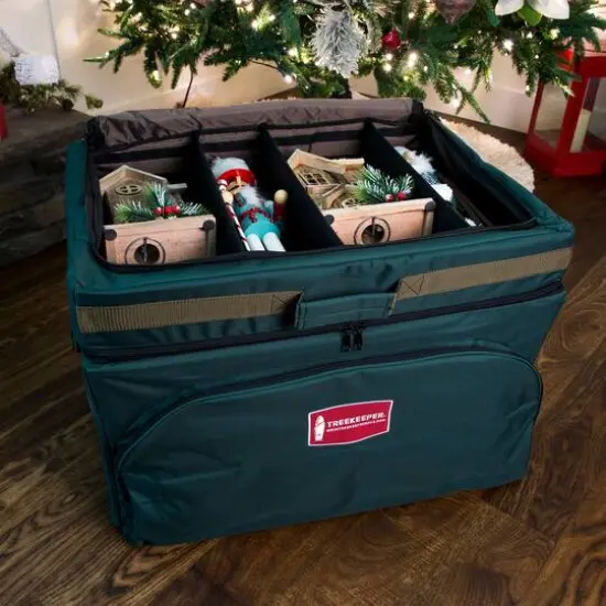 TreeKeeper 72ct. 4" Christmas Ornament Storage Box with Top Pocket {9}