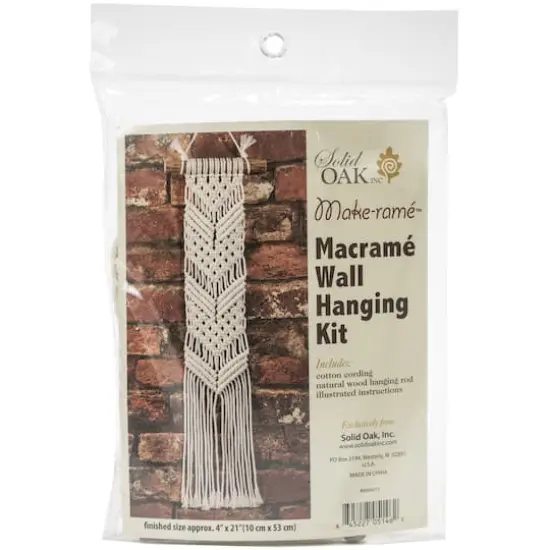 Solid Oak Make-ram&eacute;&trade; Chevrons Mini Macram&eacute; Wall Hanging Kit {1}
