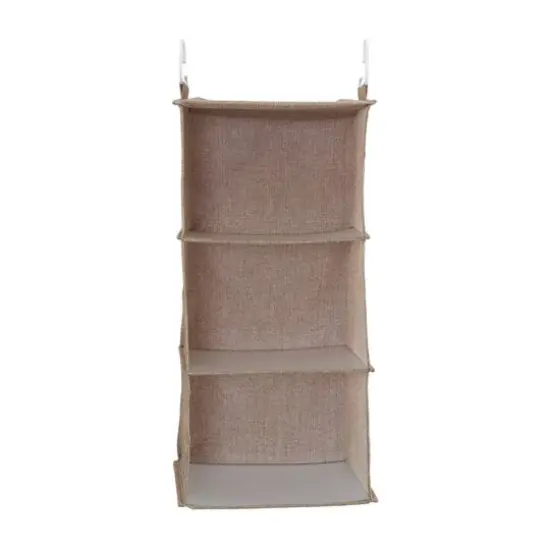 Household Essentials 3 Shelf Hanging Closet Organizer Brown {6}
