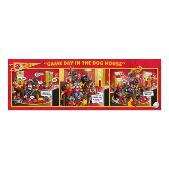 NFL Game Day in the Dog House 1,000 Piece Puzzle Kansas City Chiefs {4}