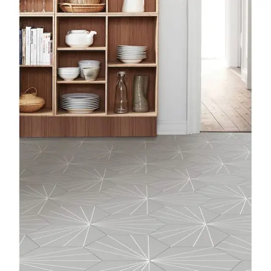 FloorPops Vers Peel & Stick Hexagon Floor Tiles {3}