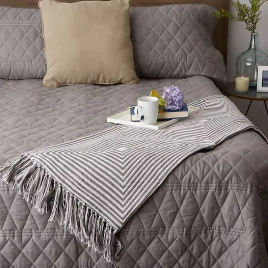 Gray Square Throw {6}