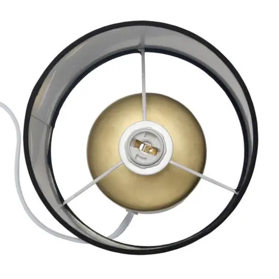 Simple Designs Two Toned Basics Table Lamp Black/Gold {7}