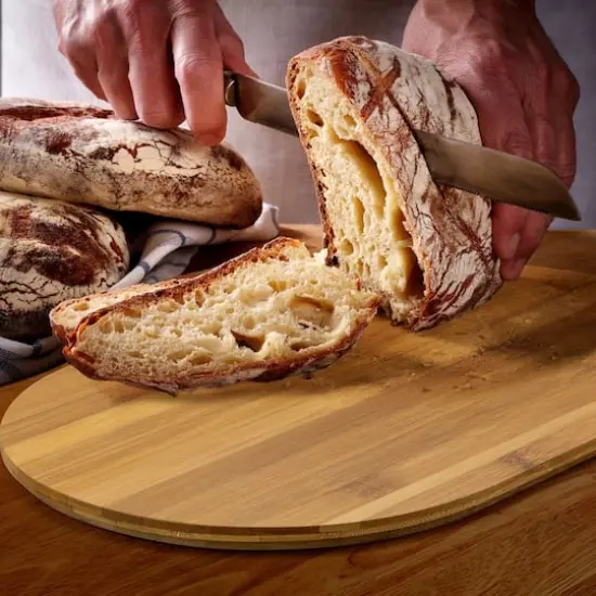 MegaChef Bamboo Kitchen Countertop Gray 4-Piece Metal Bread Basket & Canister Set {8}