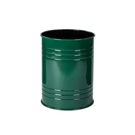Glitzhome&reg; Metal Storage Accent Table with Solid Wood Lid Set Hunter Green {9}