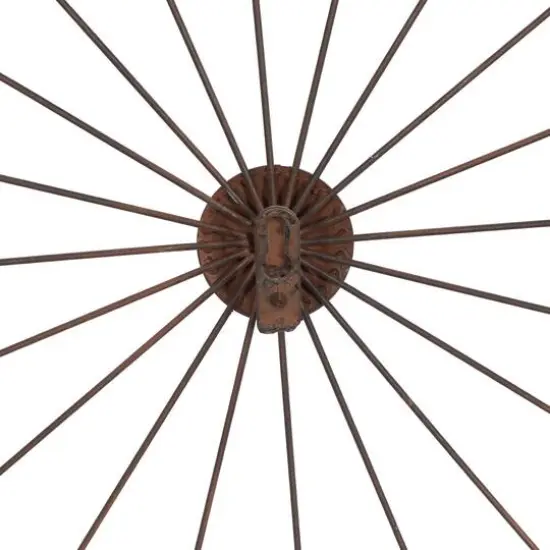 Brown Metal Bicycle Wheel Photo Holder Wall D&eacute;cor {6}