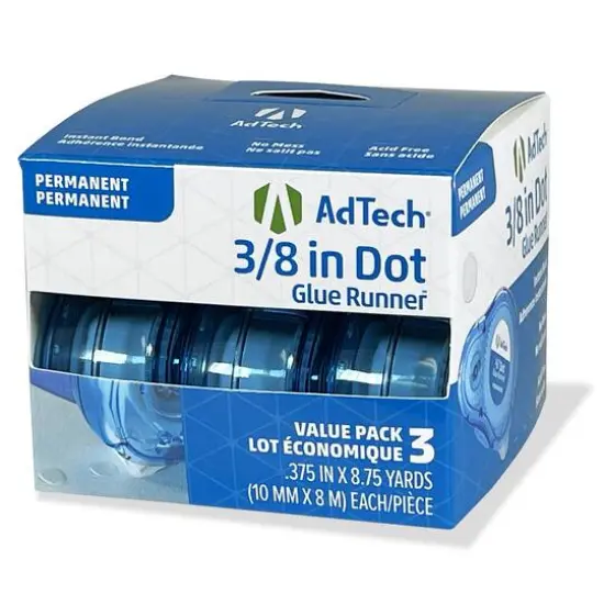 AdTech&reg; Permanent 3/8" Dot Glue Runner&trade;, 3ct. {7}