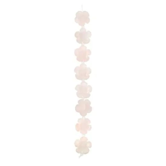 15.5mm Rose Quartz Flower Beads by Bead Landing&trade; {3}
