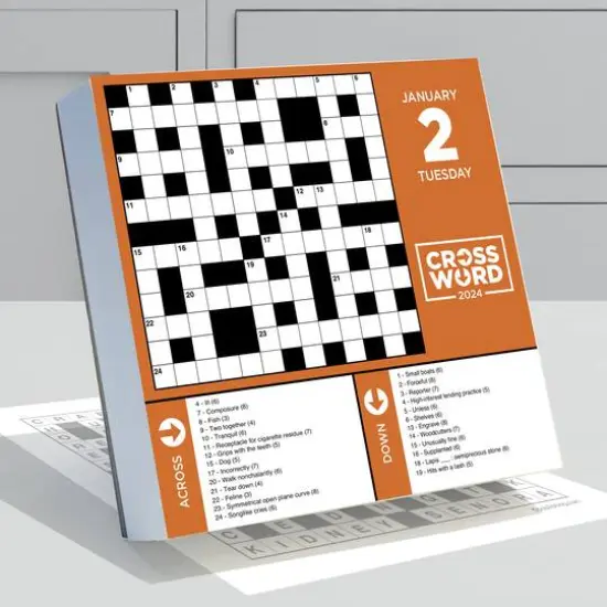 TF Publishing 2024 Crossword Puzzles Daily Desktop Calendar {3}