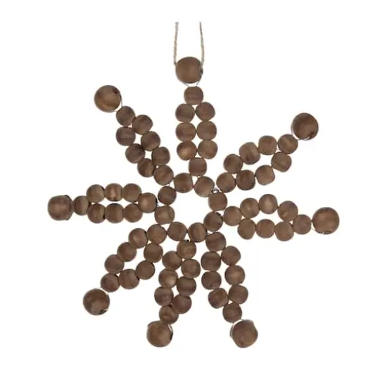 Wood Bead Snowflake Ornament Set {4}