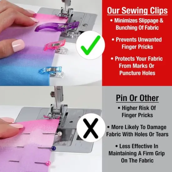 SINGER® Mixed Fabric Clips for Crafts, Sewing & Quilting, 72ct. {6}