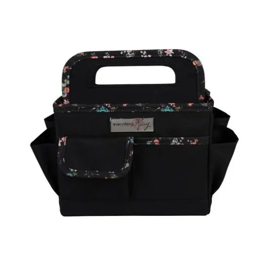 Everything Mary Black & Floral Collapsible Craft Caddy {8}