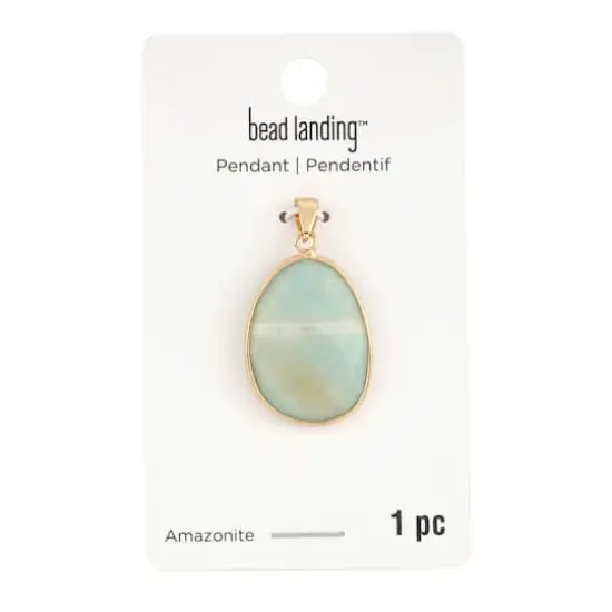 Faceted Amazonite Teardrop Pendant by Bead Landing&trade; {4}
