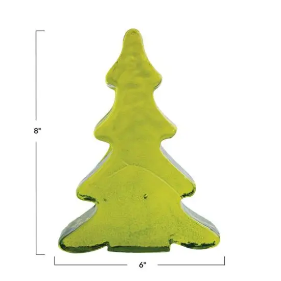 Hello Honey&reg; 8" Green Flat Glass Tree D&eacute;cor {4}