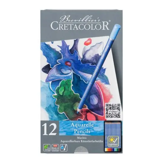 Cretacolor&reg; Marino Lightfast 12 Color Watercolor Pencil Set {5}