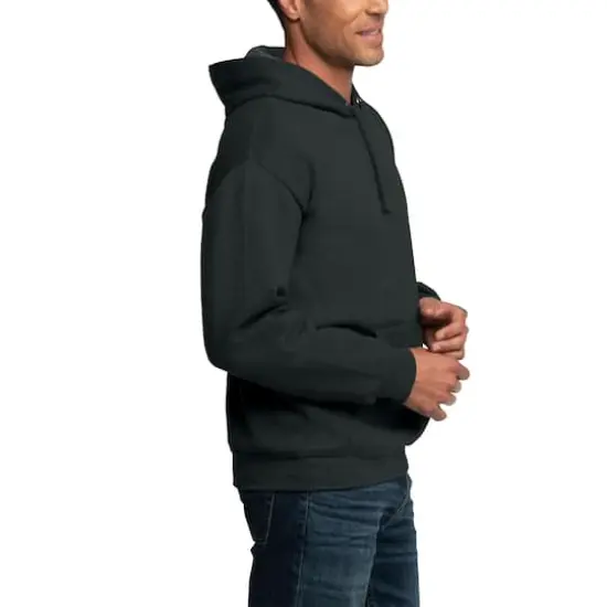 Fruit of the Loom Eversoft Fleece Pullover HoodieBlack Heather {5}
