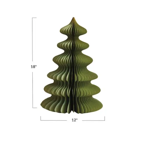 Hello Honey&reg; 18" Mint Green Paper Folding Honeycomb Tree with Gold Glitter {5}