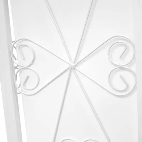 Simple Designs&trade; Floor Lamp Storage Shelf and Wine Rack with Linen Shade White {10}