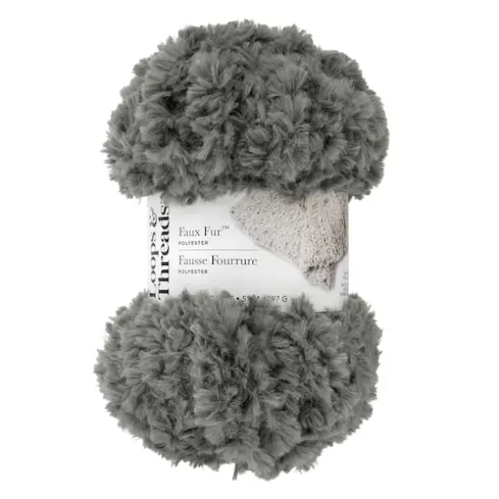 Faux Fur&trade; Yarn by Loops & Threads&reg; Grey {1}