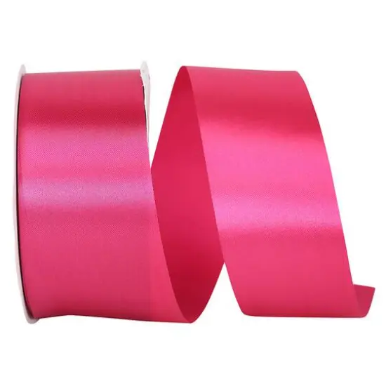 JAM Paper 1.875" x 50yd. Single Face Satin Allure Ribbon Azalea {1}