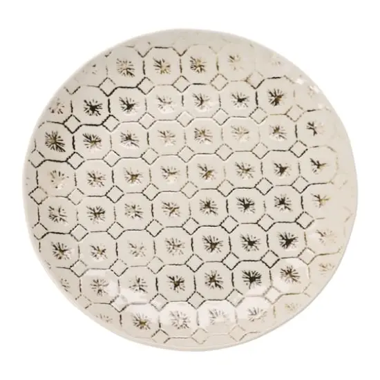 Hello Honey&reg; 7.75" Round Hand Stamped Stoneware Plate Set {7}