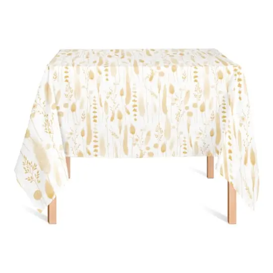 58" Watercolor Fall Foliage Tablecloth {3}