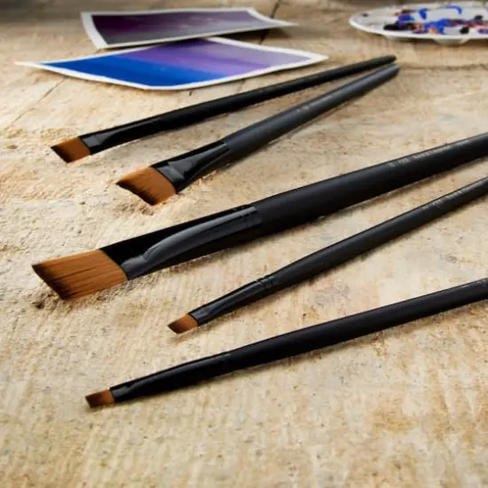 Royal & Langnickel&reg; Essentials&trade; Acrylic Gold Taklon 5 Piece Bright Brush Set {3}