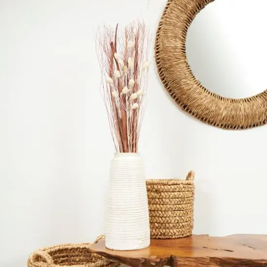 Brown & Cream Dried Foliage & Grass Arrangement {7}