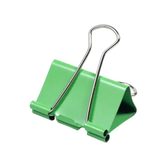 JAM Paper 1.5" Binder Clips, 12ct. Green {6}