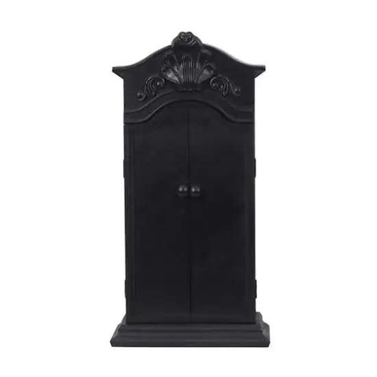 21" Black Brocade Skull Cabinet Shelf Tabletop D&eacute;cor by Ashland&reg; {1}