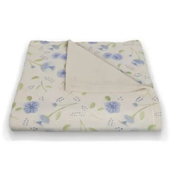 Soft Floral Pattern Fleece Blanket {3}