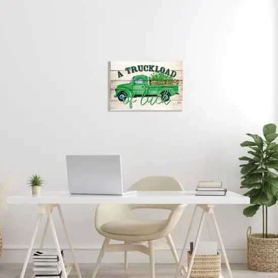 Stupell Industries Truckload Of Luck St Patrick's Day Farmhouse Wall Plaque Art {3}