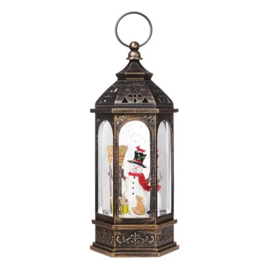 Haute Decor 11" Snowburst&trade; Plastic Lantern with Snowman {3}