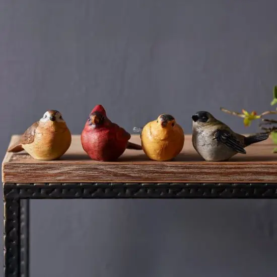 5" Realistic Painted Tabletop Bird Figurines Set {5}