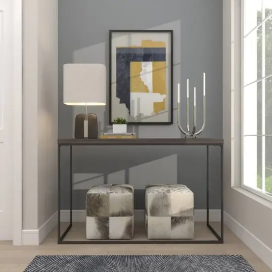 15" Silver Stainless Steel Abstract U-Shaped Candelabra {13}