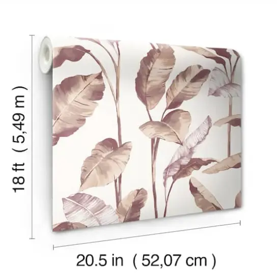 NuWallpaper Mauve Banana Leaf Peel & Stick Wallpaper {8}