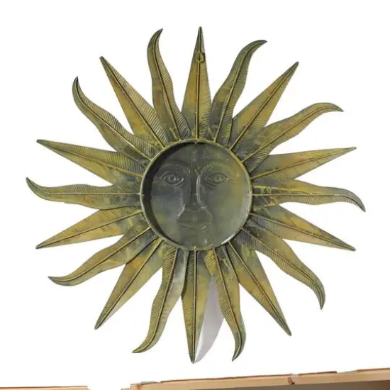 Gray & GoldSun Metal Wall Accent {6}