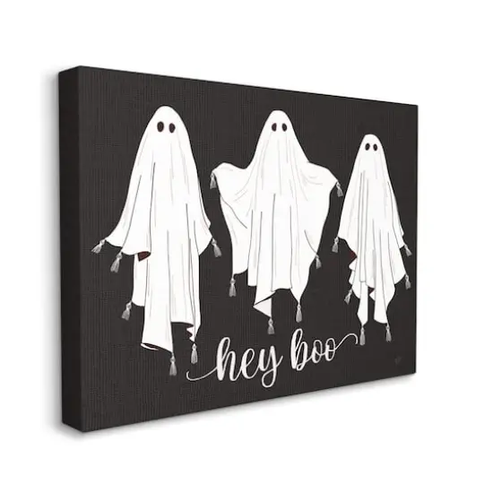 Stupell Industries Hey Boo Three Ghosts Canvas Wall Art {4}