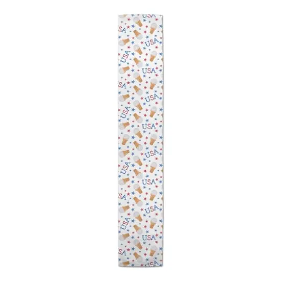 USA Sprinkles Stars Pattern Poly Twill Table Runner {5}
