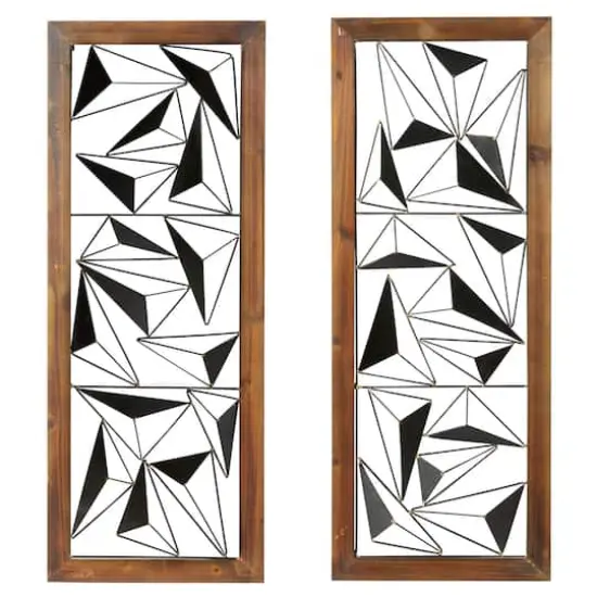 Black & White Geometric Metal Wall Art Set, 2ct. {3}