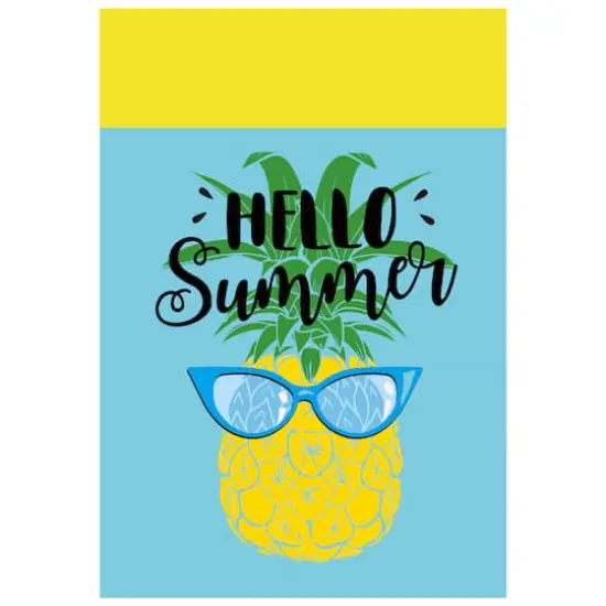Hello Summer Pineapple Garden Flag {3}