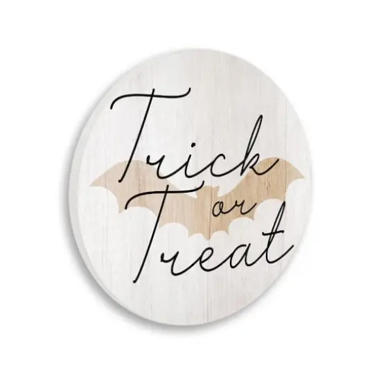 Stupell Industries Trick Or Treat Halloween Bat Wall Plaque Art {1}